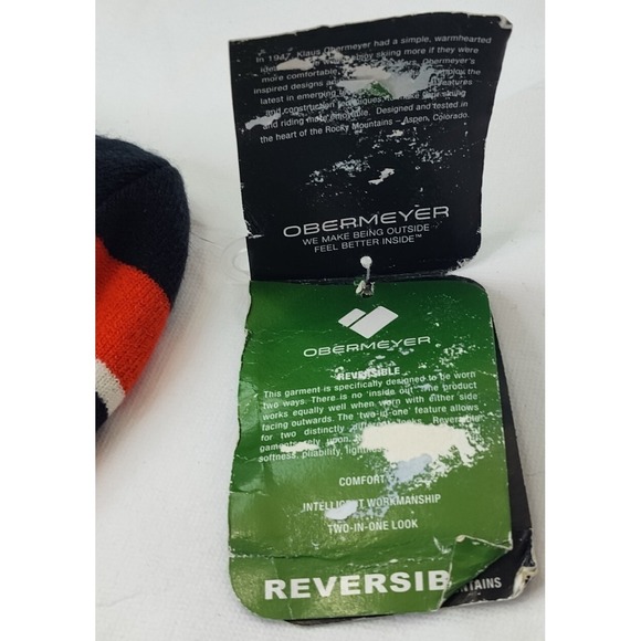 ✅🚨Obermeyer Reversible Knit Beanie Hat Men Aspen Colorado Girls Winter Cap📸SEE - Picture 10 of 15